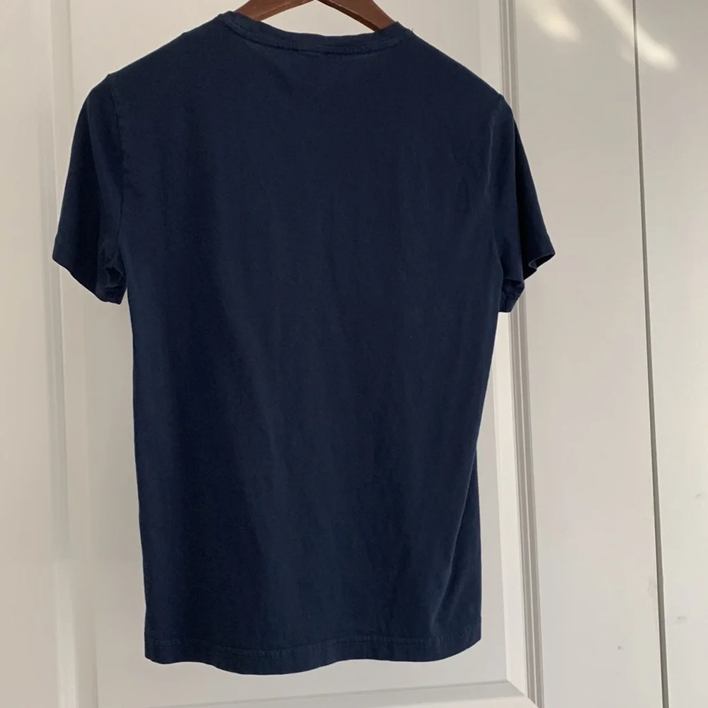 New Authentic Mens EA7 Emporio Armani Blue & White Short Sleeve T-Shirt Small - Picture 3 of 4